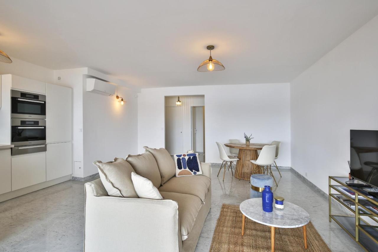 Sublime Appartement Vue Mer. Parking/Piscine/Clim 滨海自由城 外观 照片
